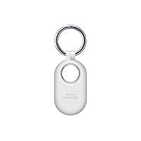 SAMSUNG Galaxy SmartTag2 Silicone Case, GPS Tracker Holder, Tracking Device Protective Cover with Key Ring, Soft Touch, EF-PT560CWEGUS, White