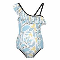 Softball is in My DNA Cute One Piece Swimsuit Beach Sport Bathing Suit 1-Shoulder Swimwear for Girl