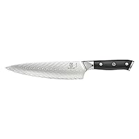 M13780 Premium Grade Super Steel, 8-Inch Chef's Knife w/Leaf Pattern Blade, G10 Handle