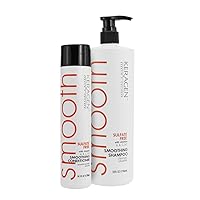 KERAGEN Hair Care Combo: Smoothing Shampoo 32 Oz + Smoothing Conditioner 10 Oz - Sulfate-Free, Moisturizes, Strengthens, Repairs, Infused with Keratin, Collagen, Panthenol, Vitamins, Jojoba Oil