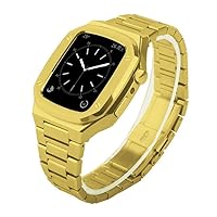 Metal strap + case For apple watch iwatch band 44MM 45MM apple watch series 7 band Stainless Steel Integrated Armor Metal Strap