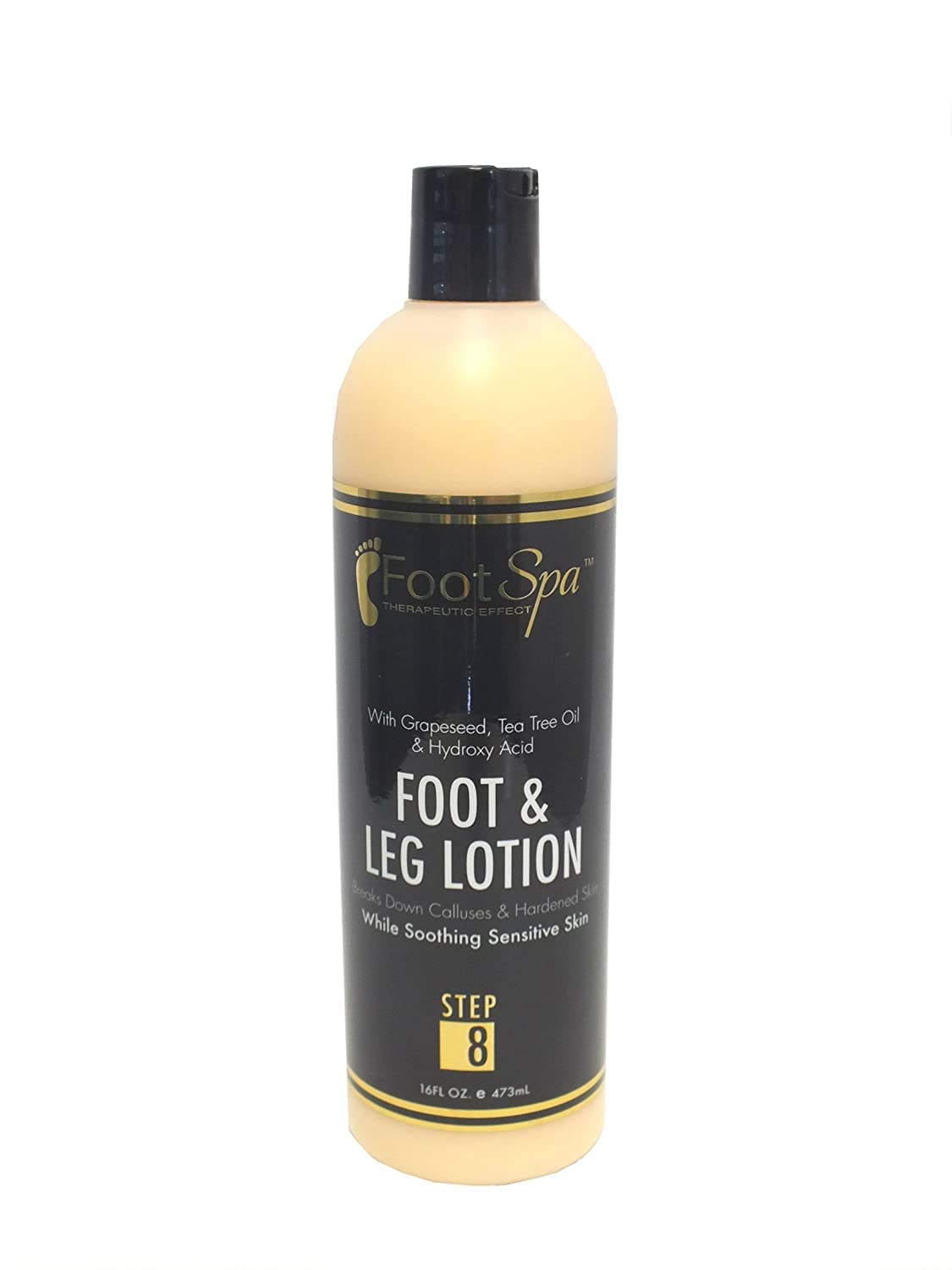 Foot SPA - Healing Therapy Massage Lotion, 16 Oz - with Peppermint and Eucalyptus - Professional Pedicure, Body and Hot Oil Manicure, Infused with Natural Oils and Vitamins