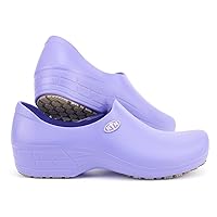 Sticky Nursing Shoes for Women - Professional Waterproof Non-Slip - Hospital Icons (Registered Nurse - Lilac, Numeric_8)