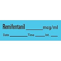 AN-38 Anesthesia Tape with Date, Time and Initial, Removable, Remifentanil Mcg/mL 1