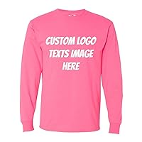 INK STITCH Unisex 4930R Custom Design Your Own Printing Long Sleeve Cotton Long Sleeve T Shirts