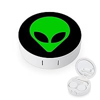 Cute Alien Contact Lens Case Portable Cute Eye Contacts Travel Kit with Mirror Container Holder Box
