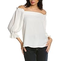 Trina Turk Women's Loose Fit Off The Shoulder Long Sleeve