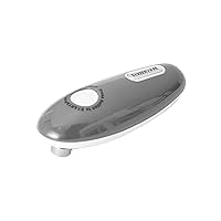 Farberware Compact Battery Operated Hands-Free Automatic Can Opener for any Size Can with Magnet to Safely Remove Lid, Seamless Opening Decreases Sharp Edges for Easily and Safely Opening Cans, Gray