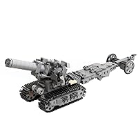 Military Series B-4 Howitzer Model Building Blocks Set 353 Pieces, MOC Assembly World War II Series Arm Model Toy, Educational Gift for Kids