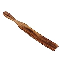 Wooden Spatula Mixing Turner Pastry Wood Stick Scraper Spatulas and Wok Serving Cooking Cookware Handle Non- Supplies Wooden Utensils for Tools Portable Non-stick Teak Utensil