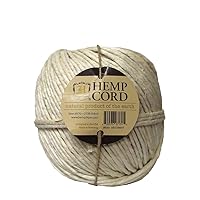 Hemptique 100% Natural Hemp Gardening Cord - Crafters and Gardeners Number 1 Choice - Made with Love - Great for Macramé, Fastening Your Garden, & Household Plants - White 3 mm
