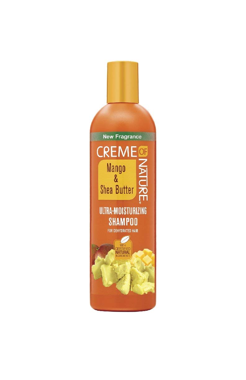 Creme of Nature Shampoo with Mango & Shea Butter, Ultra Moisturizing for Dry Dehydrated Hair, 12 Fl Oz (Pack of 1)