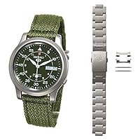 [Set product] [seiko-inpo-to] [Reverse Imported] Seiko5 SNK805 K2 and Seiko5 Genuine Military Metal Belt and Belt Pin with 2 Set of 3 [Simple Package]