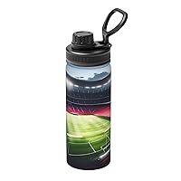 Stadium Football Satdium Field Light Night Sports Insulated Water Bottle - 18 oz. Stainless Steel,Designed for Outdoor - Innovative Leak-Proof with 304 Steel