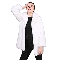 Women Winter Faux Fur Coat Cardigan Long Overcoat Jacket Outfit