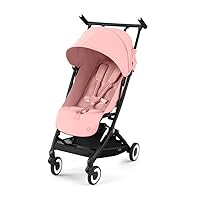 Cybex Libelle Lightweight Travel Baby Stroller with Ultra Compact Carry On Fold, Smooth Suspension, and One Hand Adjustable Recline, Travel System Ready, Candy Pink