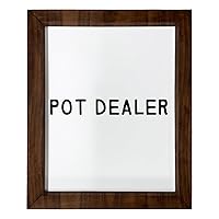 Los Drinkware Hermanos Pot Dealer - Funny Decor Sign Wall Art In Full Print With Wood Frame, 14X17