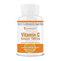 MK Vitamin C Tablets with Zinc Supplements & Citrus Bioflavonoids, Natural Multivitamin for Men, Women, Kids. Immunity Booster Strength Energy Skin 1000mg Tablet-60 (Orange
