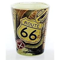 Route 66 Garage Collage Full Wrap Shot Glass rtp