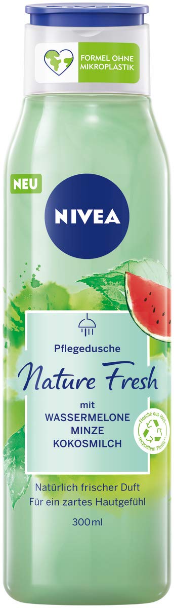 NIVEA Fresh Blends Watermelon (300ml), Shower Gel with Refreshing Watermelon Scent, Shower Gel for Women, Vegan Shower Gel with Fruit Extracts and Plant Based Milk