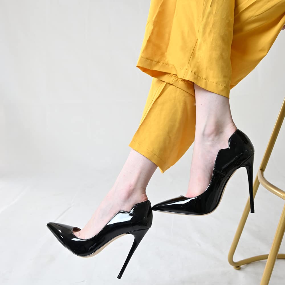 FSJ Women Classic Pointed Toe High Heels Sexy Stiletto Pumps Office Lady Casual Dress Party Prom Shoes Size 4-15 US