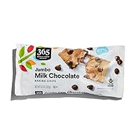 365 by Whole Foods Market, Chocolate Chips Baking Jumbo Milk Chocolate, 10 Ounce