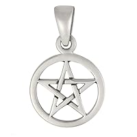 Sterling Silver Small Wiccan Pentacle Pendant
