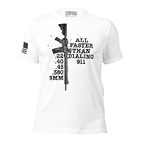All Faster Pro 2A Patriotic Men's T-Shirt White M