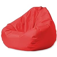 Floating Bean Bag For Pool,Bean Bag Chairs For Adults,Outdoor Waterproof Bean Bag Cover No Filler Garden Beach Camping Swimming Pool Floating Beanbag Pouf Chair Oxford ( Color : Red , Size : XL-D90cm-