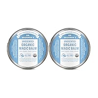 Dr. Bronner's - Organic Magic Balm - Baby Unscented, Made with Organic Beeswax & Hemp Oil, Moisturizes & Soothes Hands, Face & Body (2 oz, 2-Pack)