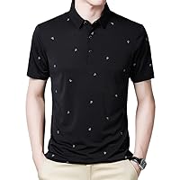 Men Polo Shirt Short Sleeve Graphic Printed Summer Shirt Business Office Polo Shirt