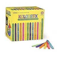 Hygloss Products Colored Craft Sticks – Bright Vibrant Wood Popsicle Sticks – 4.5 Inches, 1000 Mixed Colors, Multi-Colored
