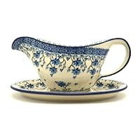 Polish Pottery Gravy Boat - Clover Field