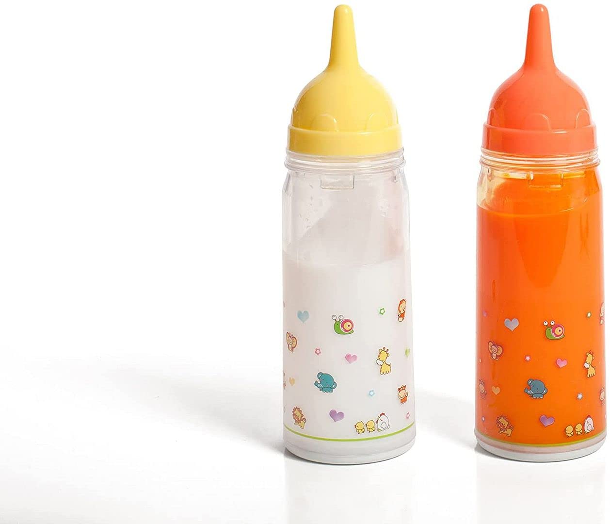 Mommy & Me Magic Bottles - 2 Baby Doll Bottles, Disappearing Milk and Juice Bottles Large Size Especially Bigger for Toddlers