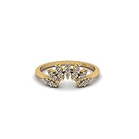 0.02ct Diamond Crown Ring in 14KT Gold April Birthstone Rings Valentine Anniversary Birthday Jewelry Gifts for Women Girls