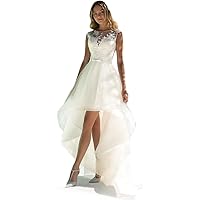 PEYNIR Wedding Dresses for Bride 2023 Lace Tulle Sleeveless Wedding Gowns Evening Dress