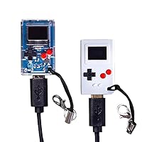TinyCircuits Thumby (2 Pack Gray & Clear Plus Link Cable), Tiny Game Console, Playable Programmable Keychain: Electronic Miniature, STEM Learning Tool