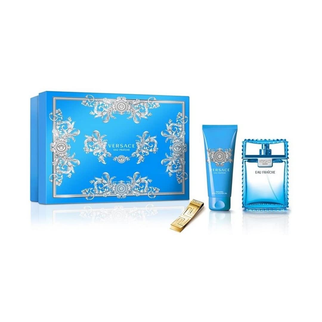 Versace Man Eau Fraiche Men's 3 Piece Gift Set