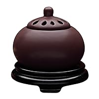 Timing Temperature Control Purple Sand Incense Burner,Electronic Ceramic Aromatherapy Furnace,Agarwood Essential Oil Electric Diffuser Home Porcelain,Balcony,Porch,Patio,Garden Essential