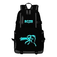 Black Rock Shooter Anime Luminous Backpack Rucksack Laptop Book Bag Casual Dayback Black-2