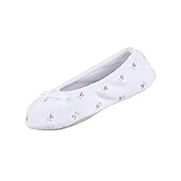 isotoner Women's Embroidered Terry Ballerina Slippers