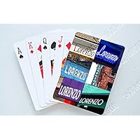 LORENZO Personalized Playing Cards featuring photos of actual signs