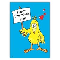 Uncle Pokey Valentine Card - Big Tweety - Humorous Full Color Art on 100 pound paper with envelope folding to 5