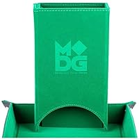 Metallic Dice Games FanRoll Fold Up Dice Tower: Green, Role Playing Game Dice Accessories for Dungeons and Dragons
