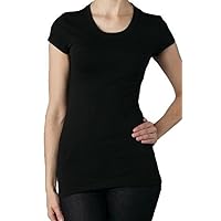 Zenana Outfitters Women's Long Basic Cap Sleeve Crew Neck T-Shirt