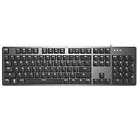 PC Gaming Keyboard Full Size Wired Office Keyboard Keyboard Mechanical Gaming Keyboard Backlit Mechanical Keyboard Mechanical Gaming Keyboard Compact (Color : Black, Size : One Size)