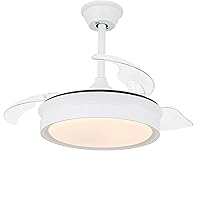 Bella Depot Retractable Ceiling Fan with Lights and Remote, 36