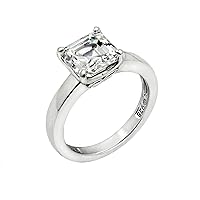 Amazon Collection Sterling Silver Fancy Shape Solitaire Ring made with Infinite Elements Zirconia