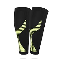 Calf Compression Sleeves for Men and Women - Leg Shin Compression Sleeve - Footless Compression Socks for Runners, Shin Splints, Calf Brace for Running, Cycling, Travel