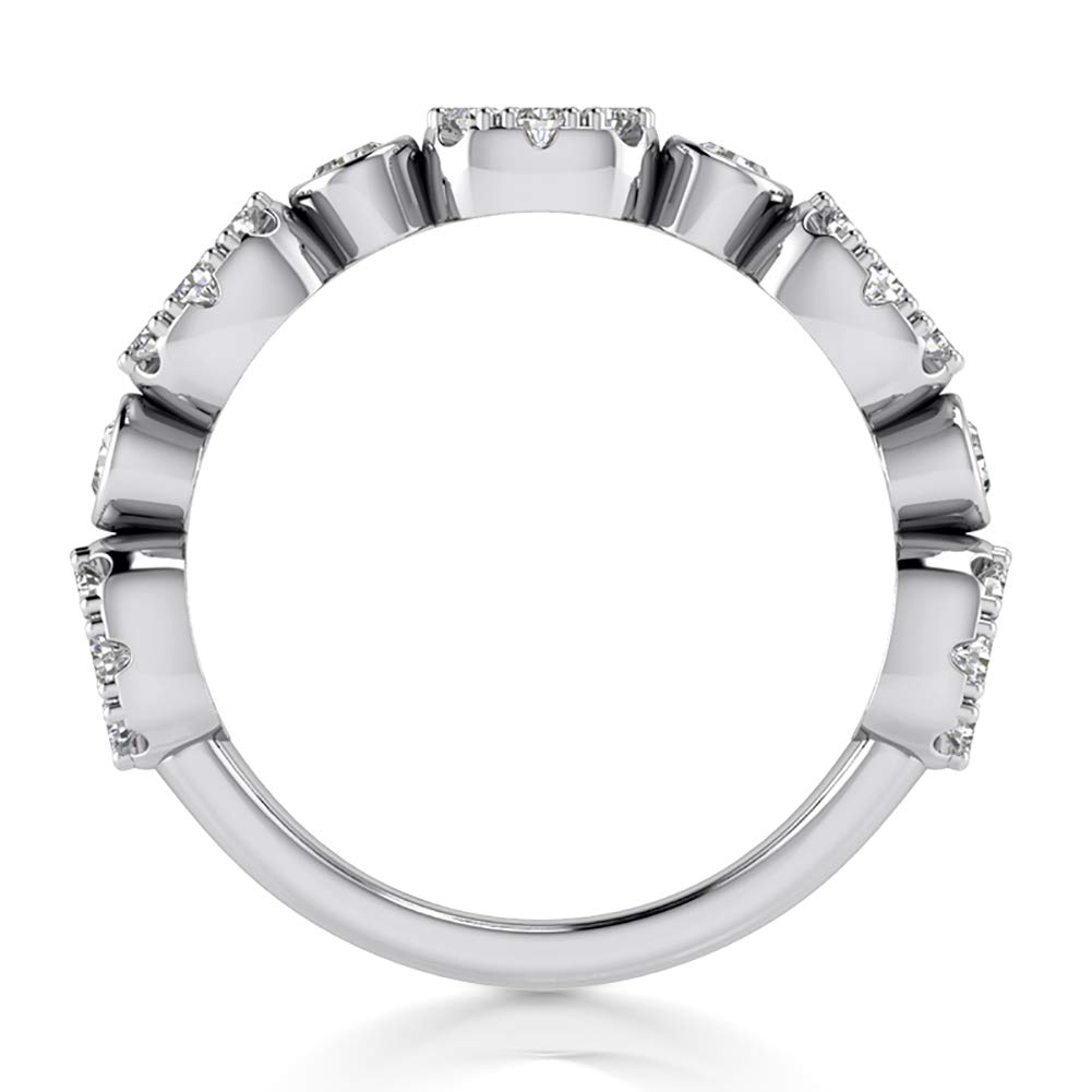 1.21 ct Round Cut Diamond Wedding Band Ring in Platinum